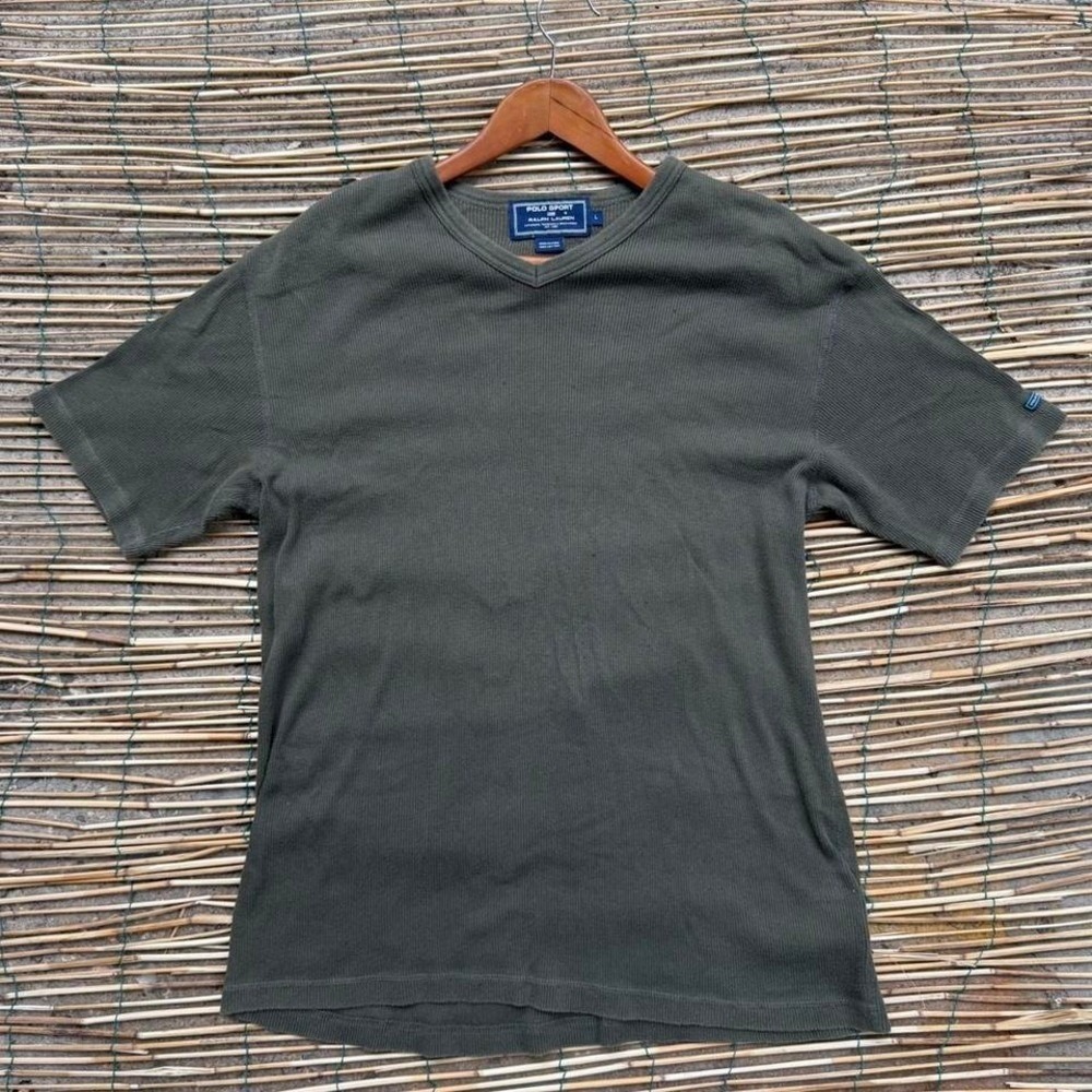 Polo Sport Ralph Lauren Olive Short Sleeve‎ Shirt Size Large Cotton